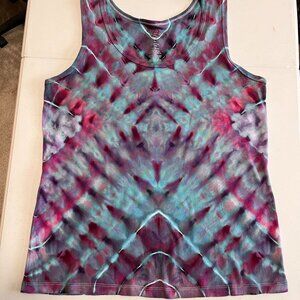 Tie-Dye Tank Top  XL - Turquoise Pink X  - New